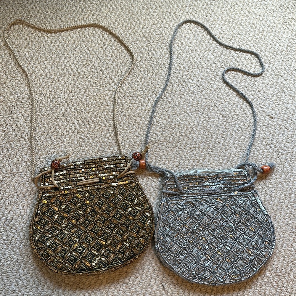 Hand-made in india fully beaded purses